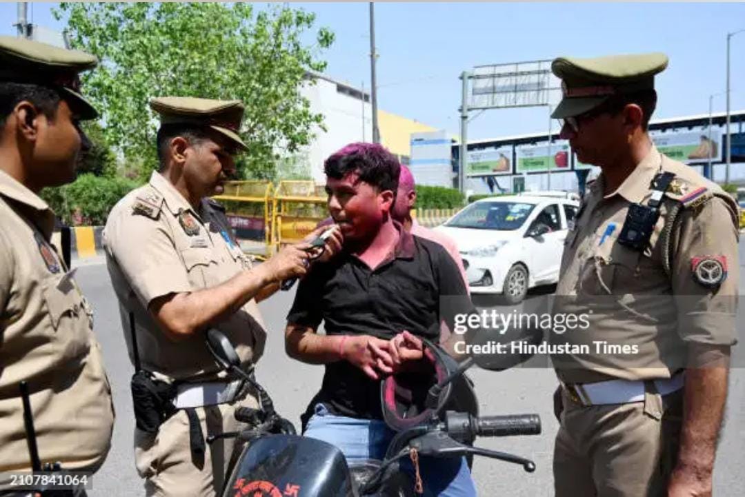 यातायात पुलिस ने कार्रवाई करते हुए 94 लाख 50 हजार का जुर्माना वसूला।