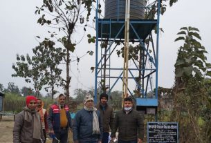 गौनाहा प्रखंड में नल-जल योजना के अंतर्गत पूर्ण योजनाओं की करायी गयी स्थलीय जांच।