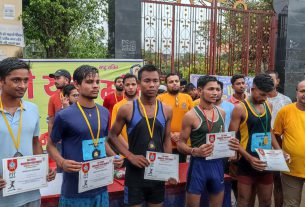 बेतिया नगर में राष्ट्रीय स्पोर्ट्स डे के अवसर पर अखिल भारतीय मारवाड़ी युवा मंच,बेतिया द्वारा साइक्लोथोन और मैराथन का आयोजन किया गया