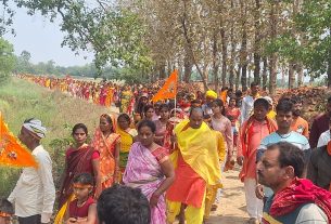 भक्तिमय माहौल में जय माता की गगनभेदी नारे से गुजयीमान रहा जमुनिया।
