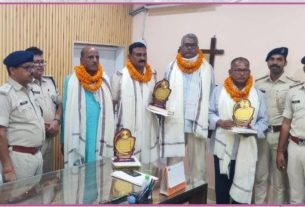 पुलिस केंद्र बेतिया में, सेवानिवृत्ति सह सम्मान समारोह का हुआआयोजन।