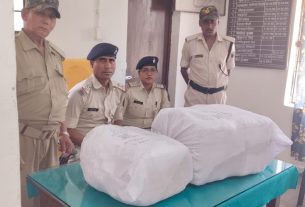 नशा कारोबारियों के खिलाफ पुलिस का शिकंजा, 34 किलो गांजा जब्त, तस्कर फरार