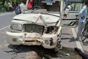 तेज रफ्तार की कहर ने ली एक जान बाइक चालक की घटना स्थल पर ही हुई दर्दनाक मौत।