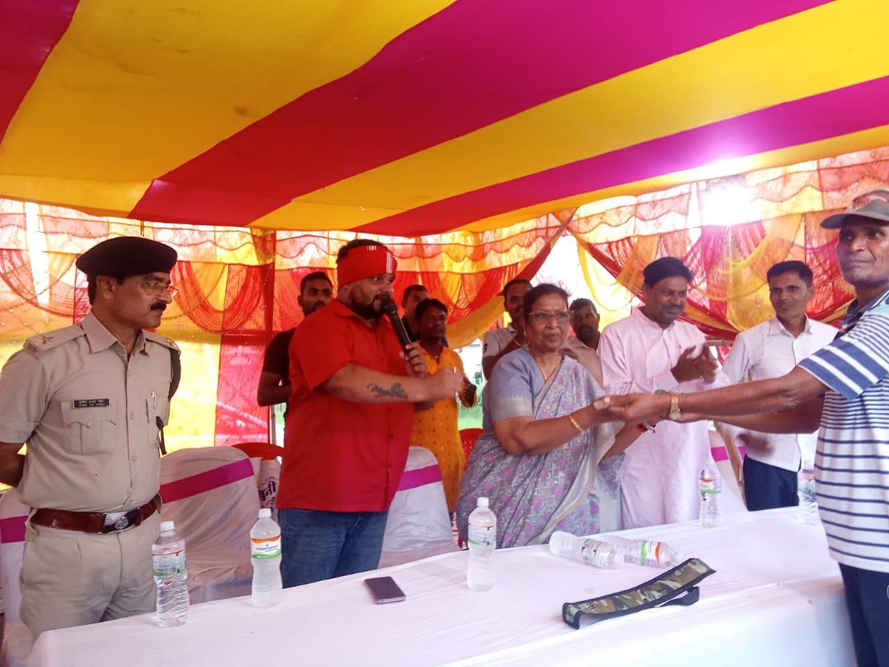 मलंग बाबा के पावन स्थल में आयोजित महावीरी अखाड़ा का हुआ उद्घाटन।