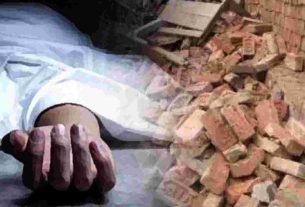मझौलिया में बहुमंजिला विवाह भवन में काम कर रहे हैं मजदूर के गिरने से हुई मौत।