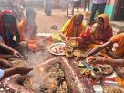 रामनगर के धोकराहा गांववासियों के सहयोग से सम्पन्न हुई दुर्गा पूजा, बालकिशोर शर्मा और शम्भू साह बने यजमान।