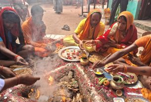 रामनगर के धोकराहा गांववासियों के सहयोग से सम्पन्न हुई दुर्गा पूजा, बालकिशोर शर्मा और शम्भू साह बने यजमान।