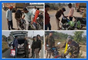 पुलिस छापेमारीअभियान में 2872 वाहन चालकों से45 लाख45हजार जुर्माना वसूल।